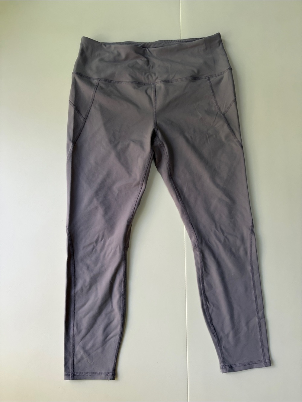 RBX Grey/Lilac High-Waist Performance 3/4 Leggings